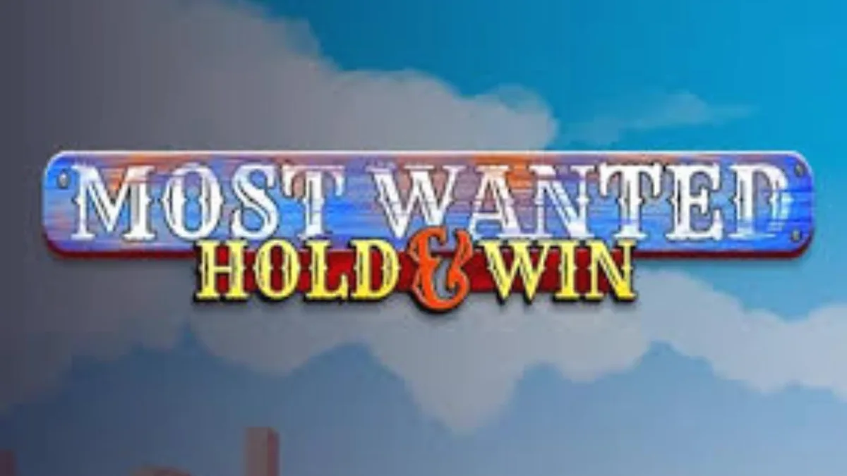 Tampilan visual slot Most Wanted: Hold & Win dengan latar belakang ngarai Wild West.